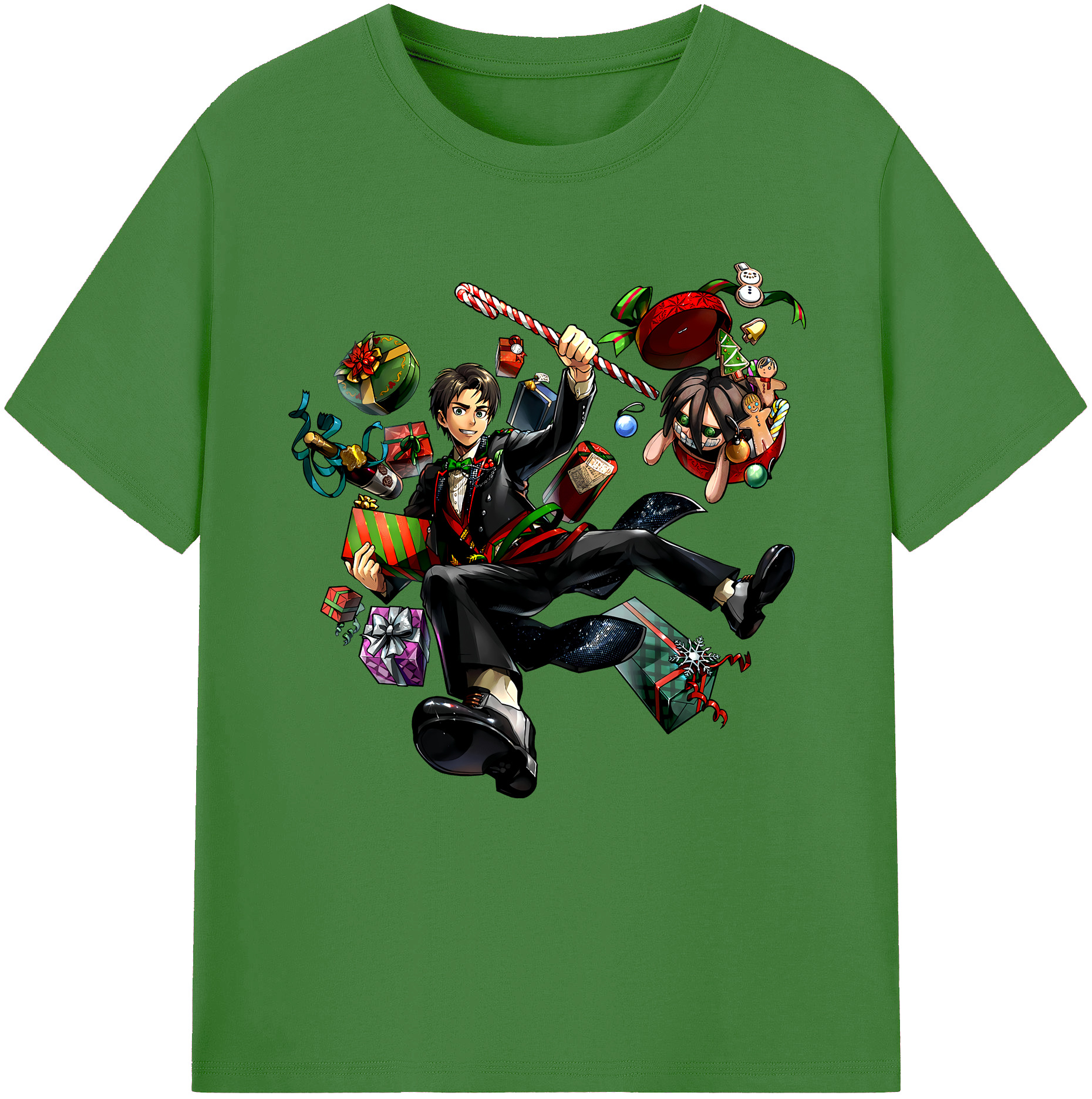 （画像用） 進撃の巨人 エレン･イェーガー Attack on Titan Eren Jäger レディースカジュアルプリントTシャツ（綿100％）